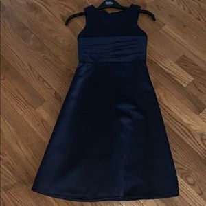 Girls navy blue formal dress